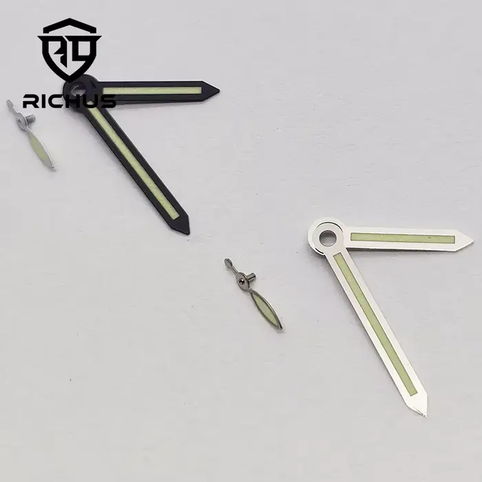 RICHUS 6497 6498 aiguilles de montre noir argent