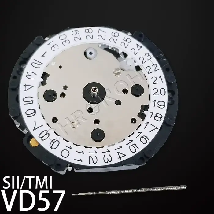 Mouvement à quartz de haute précision SII TMI VD57B VD57C, chronographe à tige réglable, 6 aiguilles
