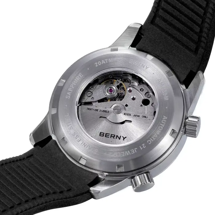 BERNY montres de plongée pour hommes 200M étanche Super lumineux automatique mécanique montre de plo