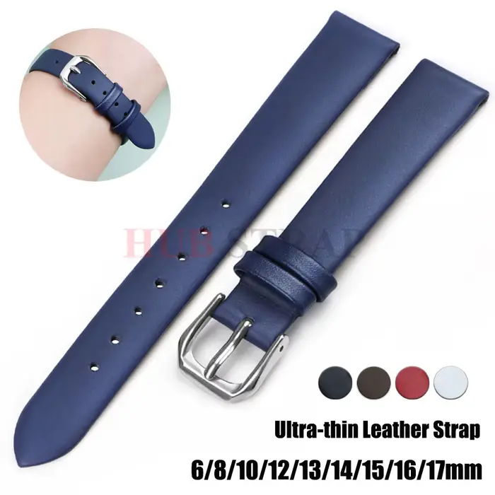 6mm 8mm 10mm 12mm 13mm 14mm 15mm 16mm 17mm Bracelet de montre en cuir véritable femmes mode Bracelet de montre petits sangles universelles