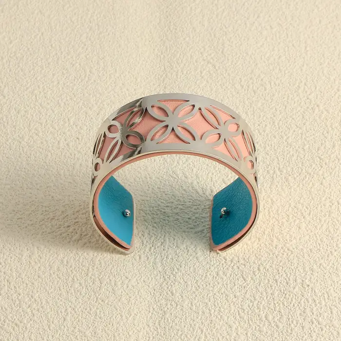 Georgette – Bracelet en cuir Interchangeable Double face pour femmes, décoration symétrique géométri