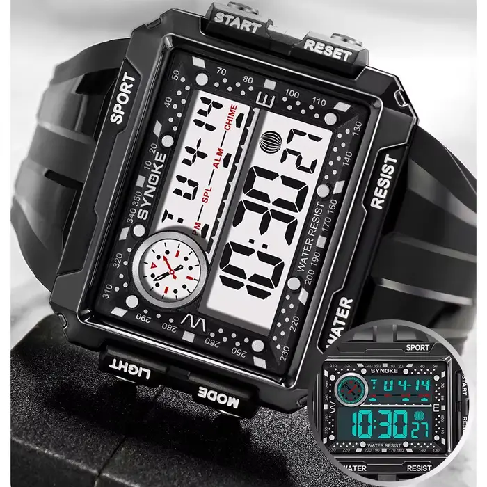 Montre numérique d'alpinisme pour hommes