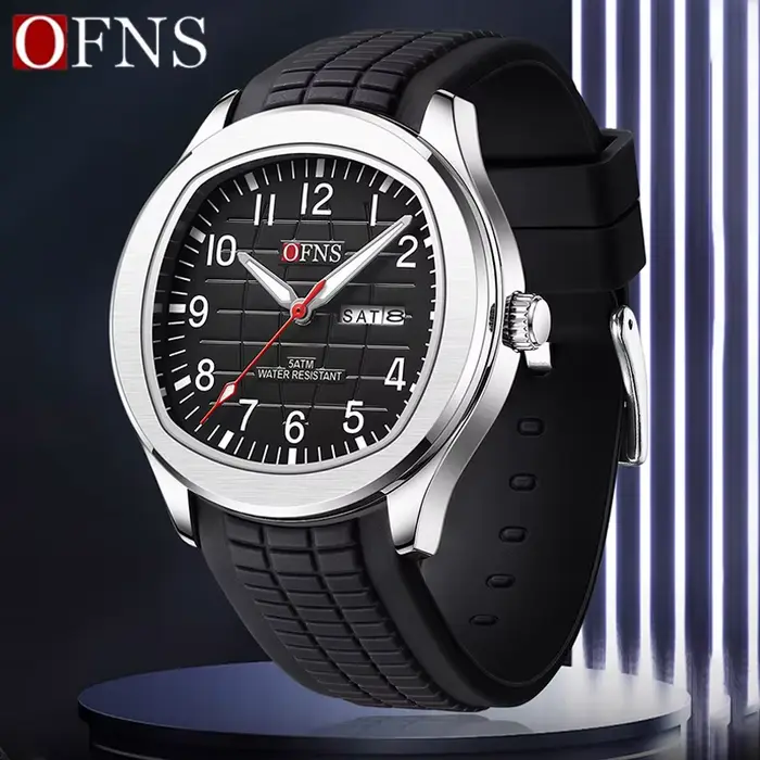 OFNS offre spéciale mode montre pour hommes 50 M étanche luxe lumineux Date semaine multifonction affaires mâle Quartz montre-bracelet Relogio