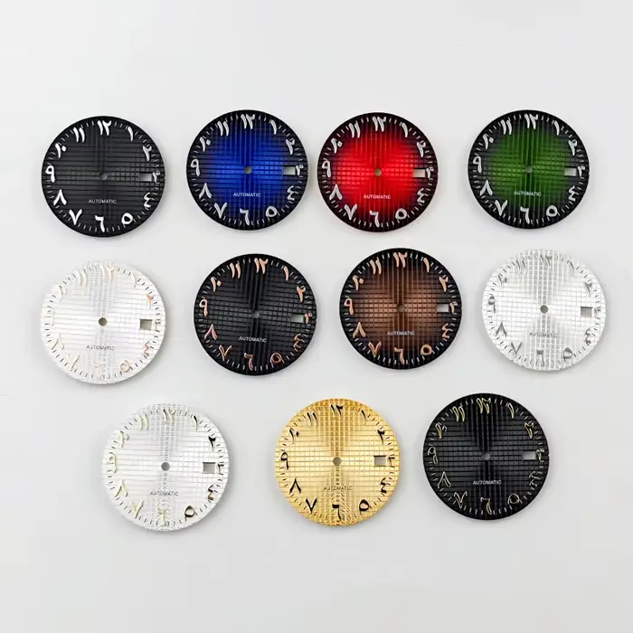 Cadran marqueur arabe gaufré pour montres Seiko AP Royal Oak NH35 avec boîtier en acier inoxydable pour homme et femme différentes occasions