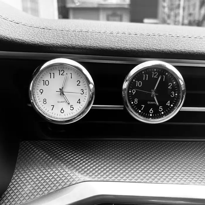 Horloge de voiture électronique à émission de lumière étanche pour tableau de bord de voiture moto et vélo Blanc Bleu Rouge Noir Vert