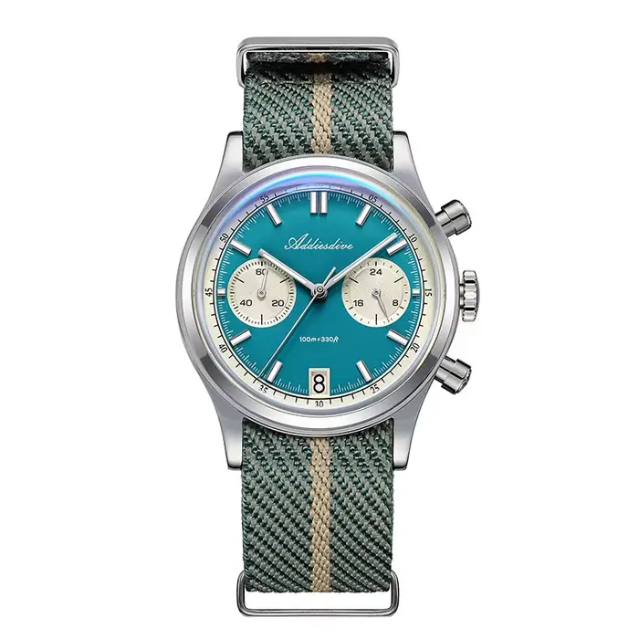 ADDIESDIVE Top marque homme montre BGW9 Super lumineux 10Bar étanche bulle miroir verre VK64 chronog