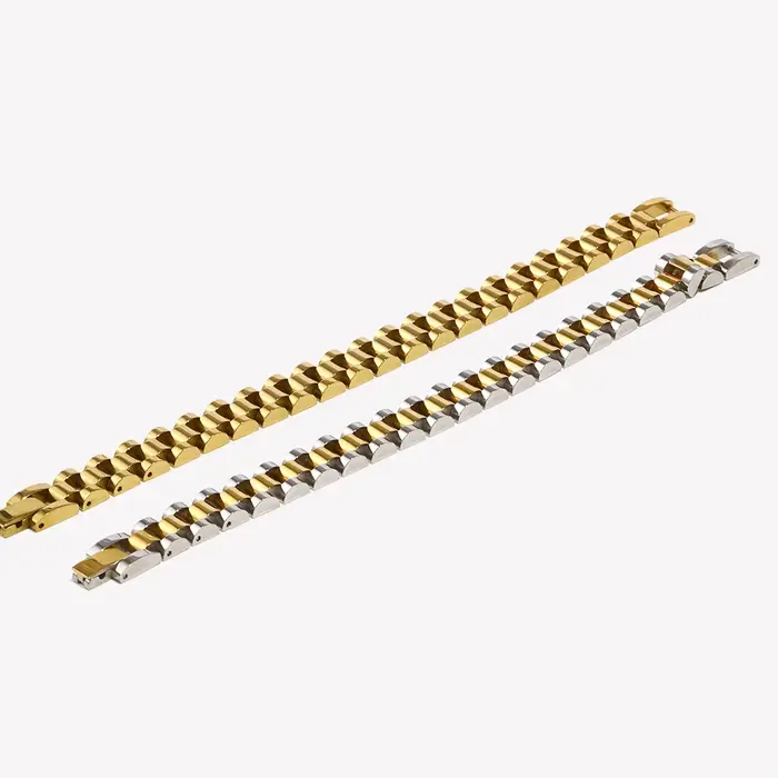 E.B.belle 2026 Nouveaux bracelets de montre en acier inoxydable couleur or et argent