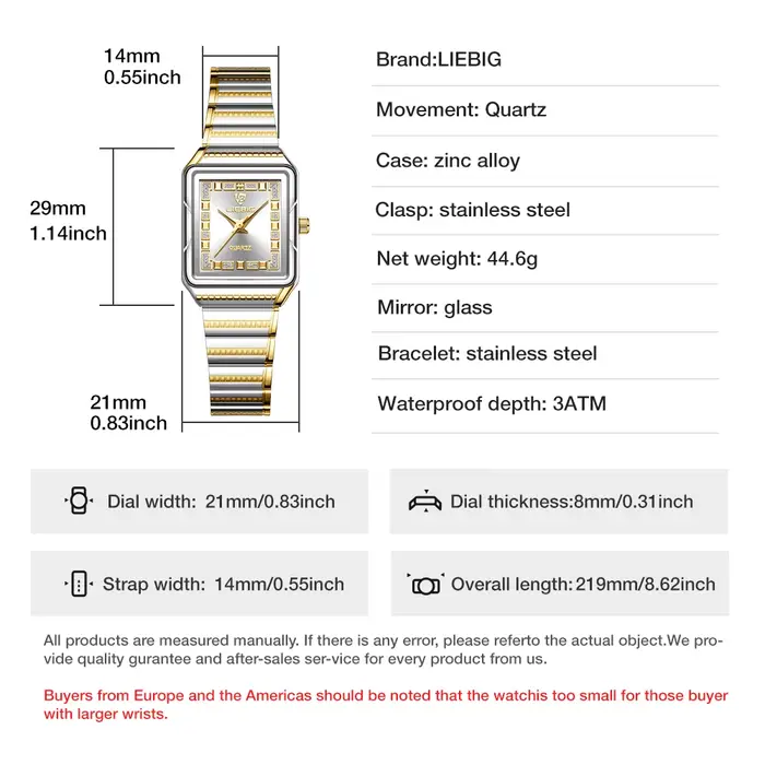 Montres à quartz étanches pour femme