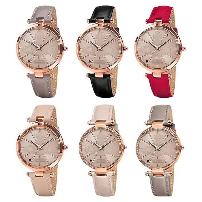 Bracelet de montre en cuir véritable pour femme avec boucle papillon, élégant et polyvalent pour toutes les occasions spéciales