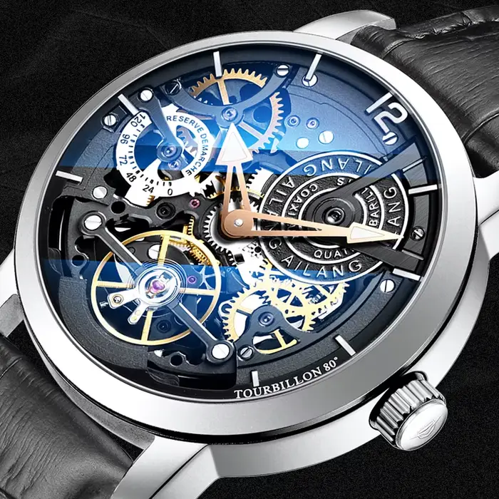 AILANG Montre automatique à tourbillon de conception originale pour homme