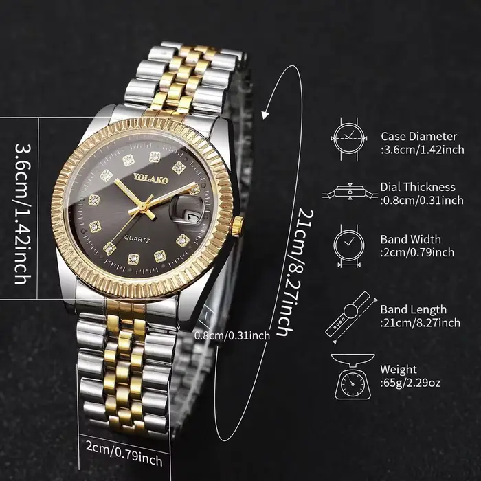 Montres d'affaires de luxe en strass pour hommes et femmes