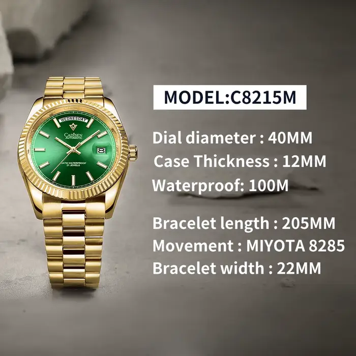 CADISEN DD40 hommes montres de luxe montre automatique
