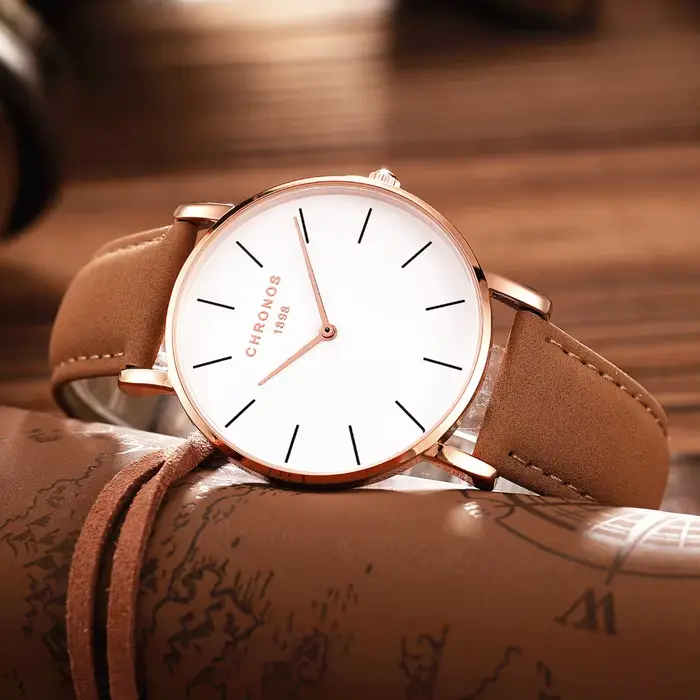 Montre Chronos homme élégante et résistante à l'eau pour occasions professionnelles et décontractées