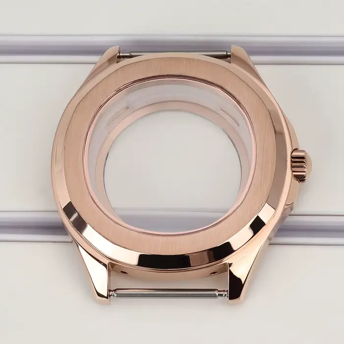 Boîtier de montre en argent/or rose