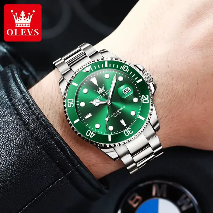 OLEVS montres pour hommes 5885G Top marque classique de luxe mode montre à Quartz originale pour homme plongée chronométrage lunette étanche lumineuse