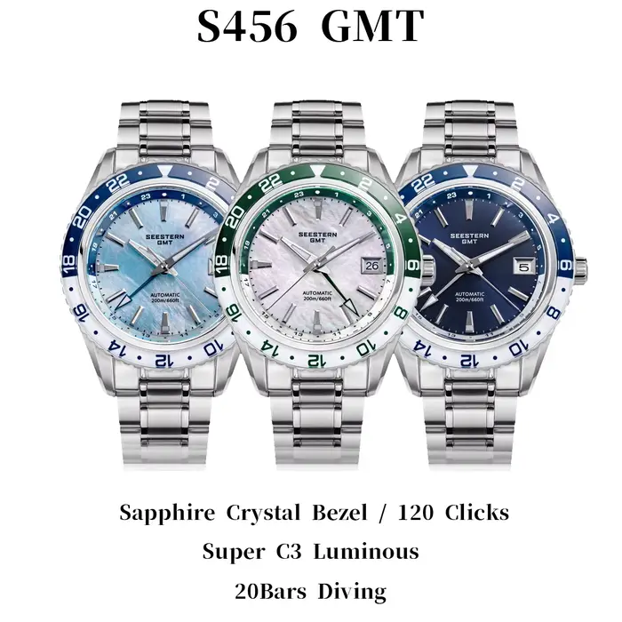 SEESTERN GMT plongeur hommes montre Grand NH34 mouvement Panda automatique mécanique 200M étanche luxe montres en céramique nouveau S456
