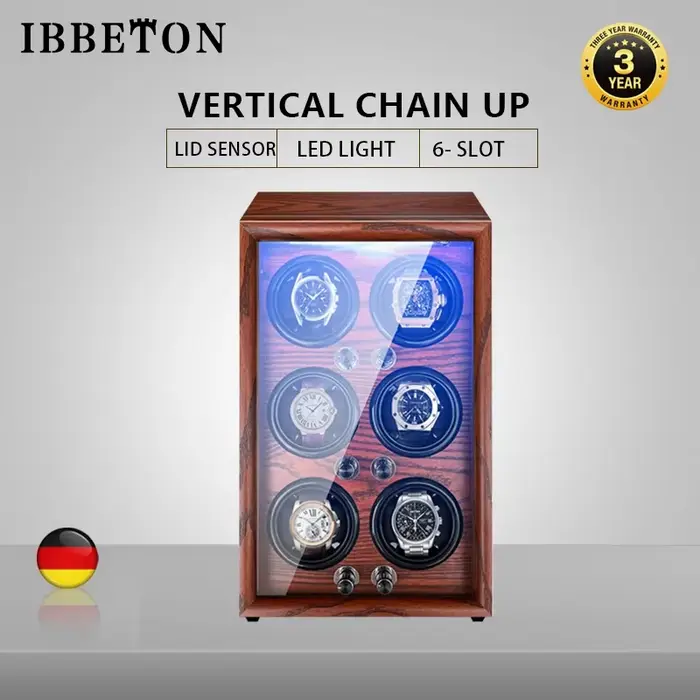 IBBETON Marque mécanique automatique remontoir de montres de luxe boîte