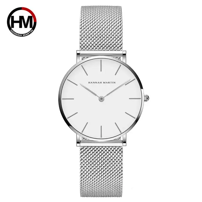 Hannah Martin-Montre Japonaise à Quartz pour Femme, Accessoire Étanche, de Couleur Or Rose, à la Mod