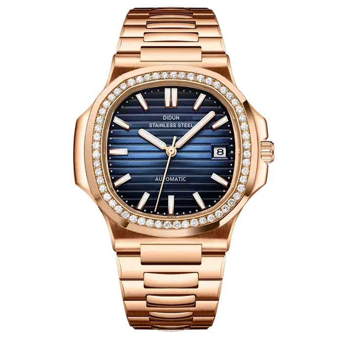 DIDUN-Montre-bracelet de luxe pour homme, étanche, diamant Shoous, montre à quartz, affaires, marque