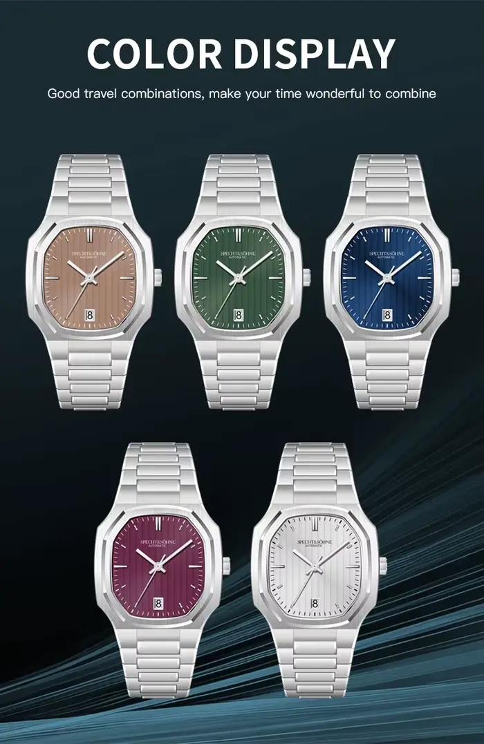 Montre Specht & Söhne 2026 Automatique en Acier Inoxydable avec Cristal Saphir - Idéale pour Hommes Occasions Spéciales et Journées Décontractées