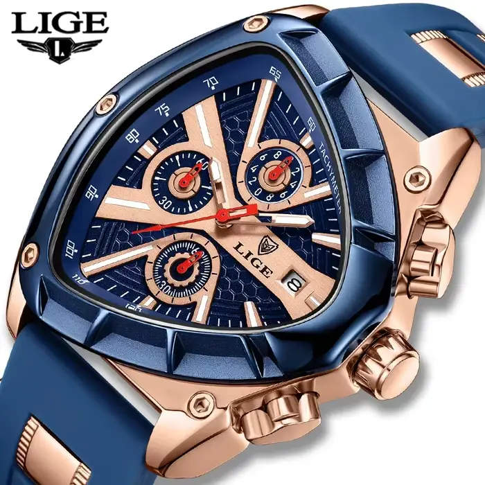 Montre-bracelet pour homme LIGE Sports Triangle