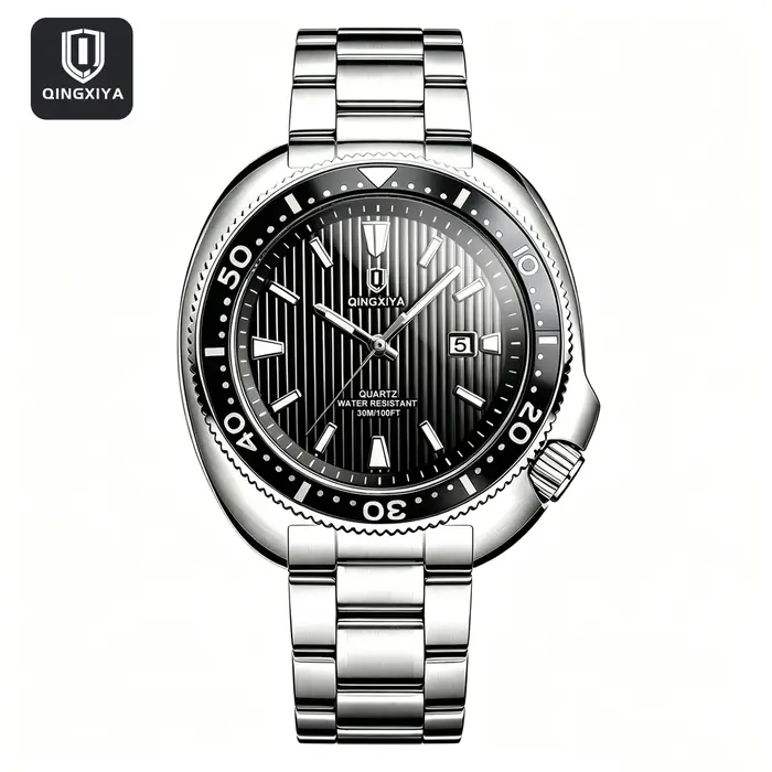 QINGXIYA Nouvelle montre à quartz de luxe pour hommes
