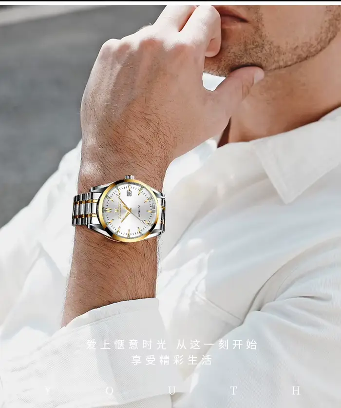 FNGEEN luxe hommes montres montre-bracelet Date haute qualité étanche automatique creux mécanique
