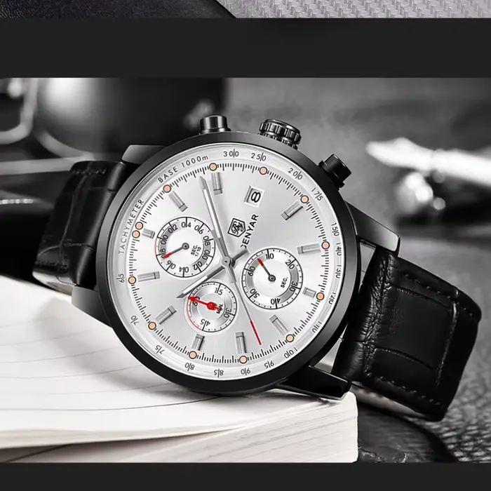 BENYAR 5102 haut tendance marque montre pour hommes Quartz luxe chronographe