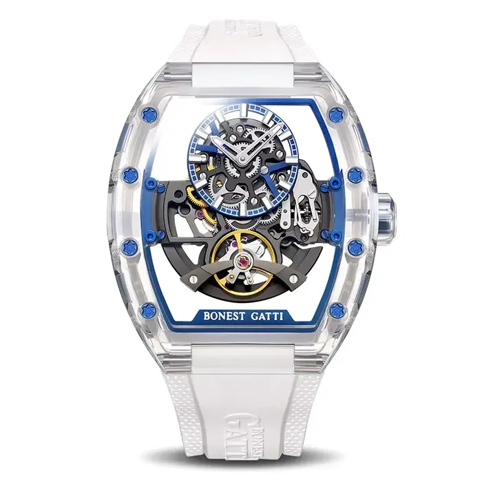 BONEST GATTI nouvelle marque supérieure montre-bracelet mécanique pour hommes montre automatique Tonneau boîtier en