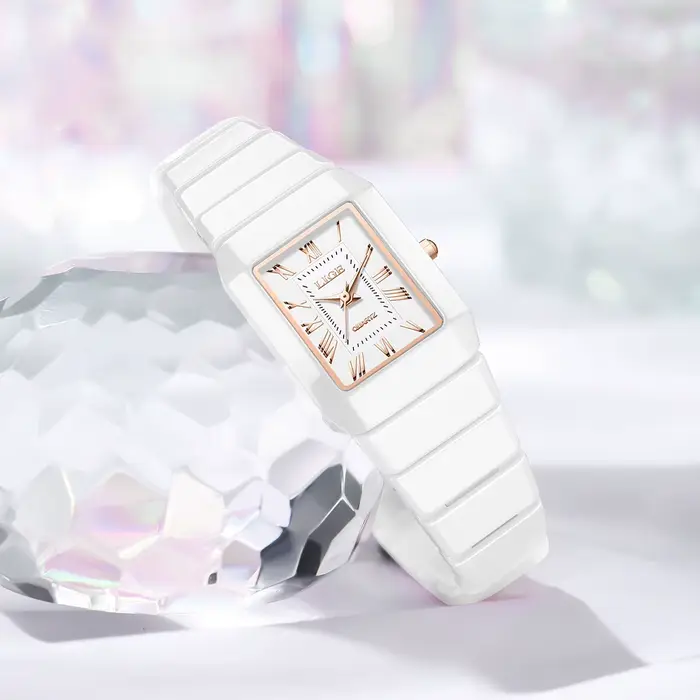 Montre rectangulaire de luxe LIGE pour femme