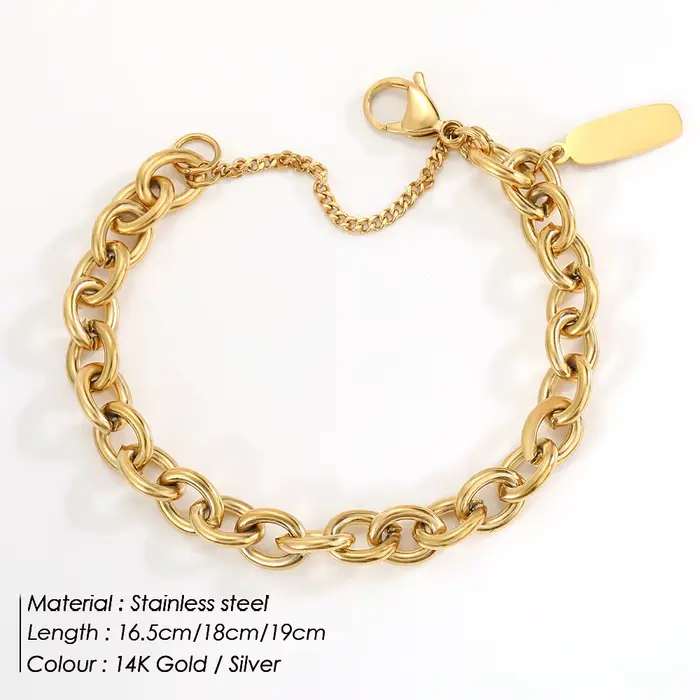 Bracelet chaîne eManco Vintage style punk exagéré