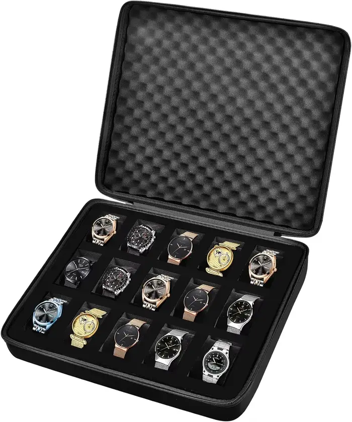 Boîte de rangement pour montres à 15 emplacements, organiseur de montres pour hommes, étui de présen