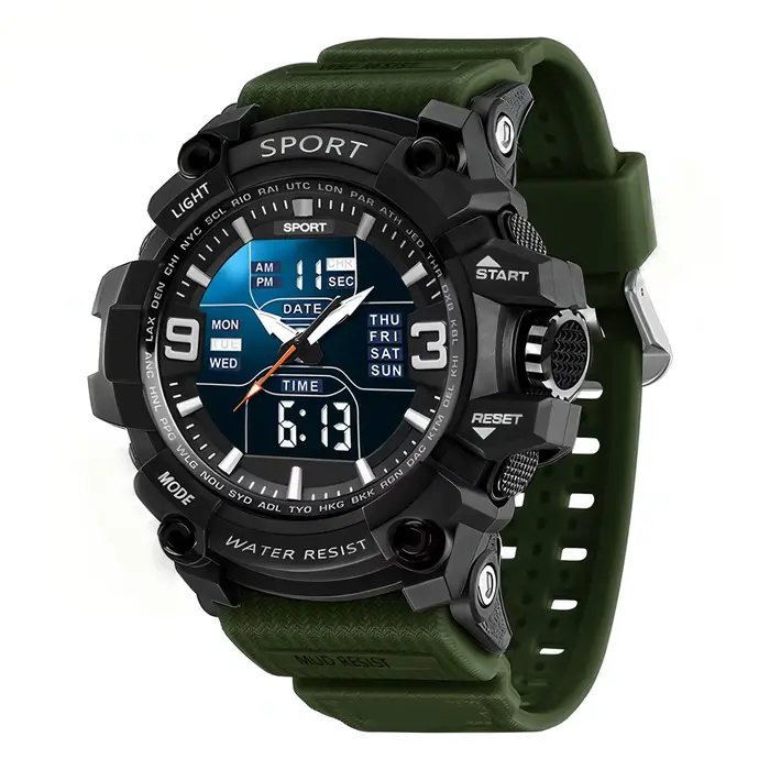 Montre de sport tendance pour homme avec grand cadran
