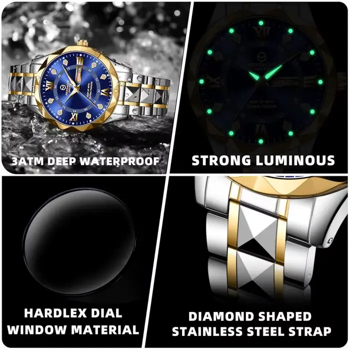 PENGAGAR Montre de sport de luxe pour homme