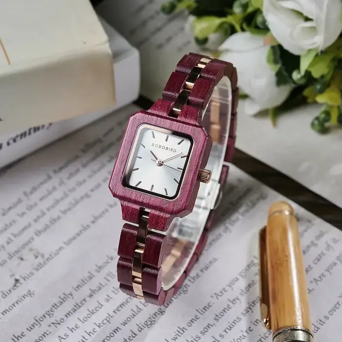 BOBO BIRD bleu marine Couple montres haut de gamme marque amant en bois Quartz montre-bracelet personnalisé gravé Reloj Mujer livraison directe