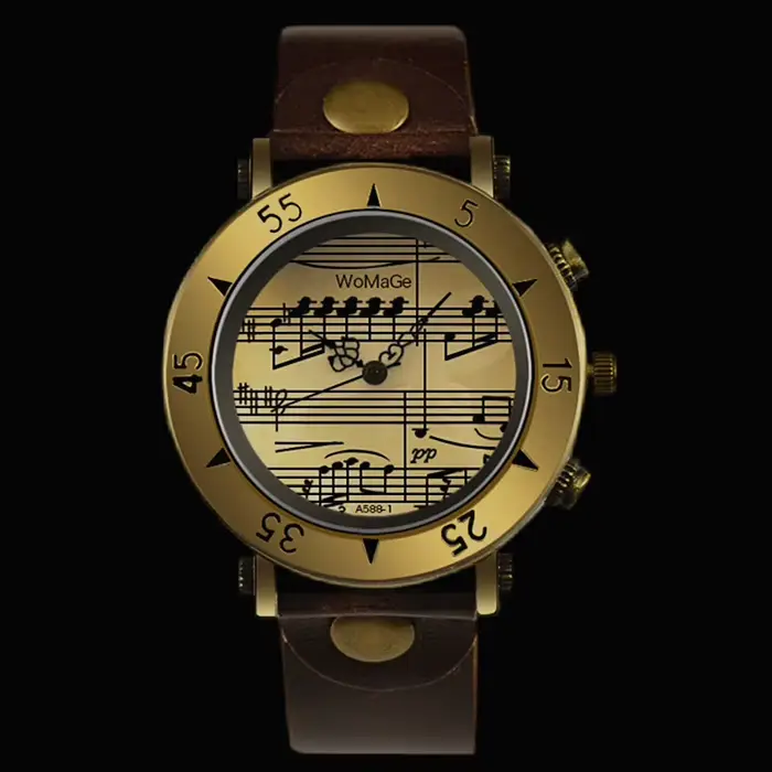 Womage marque femmes montres musique style mode