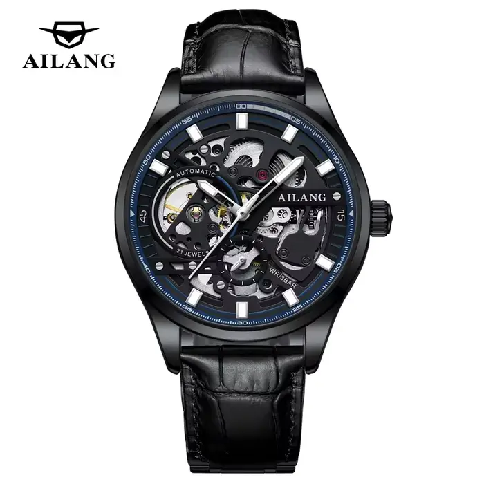 Montre mécanique automatique de luxe pour homme Ailang, étanche, squelette, lumineuse, tendance
