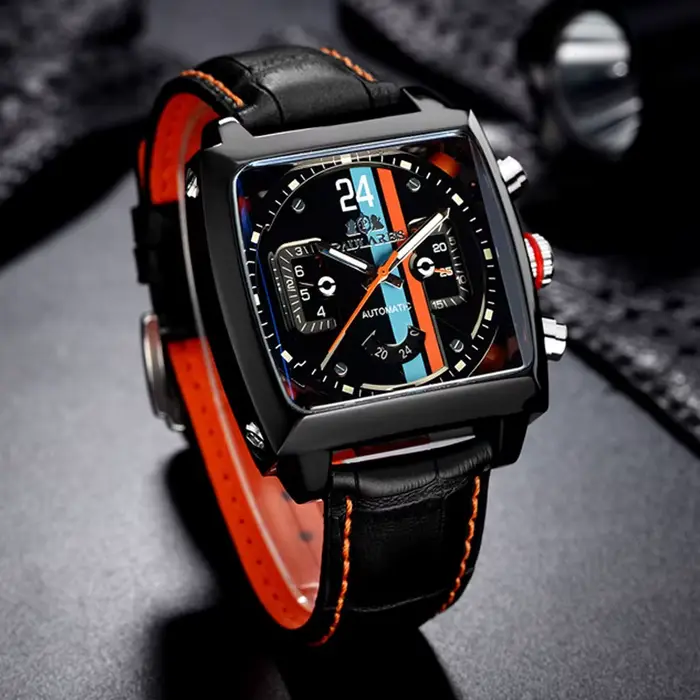 PAULAREIS P luxe hommes automatique auto vent montre mécanique