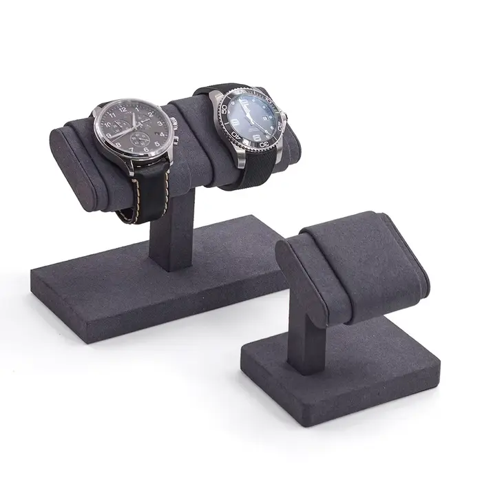 Support de Présentation pour Montres en Velours Noir
