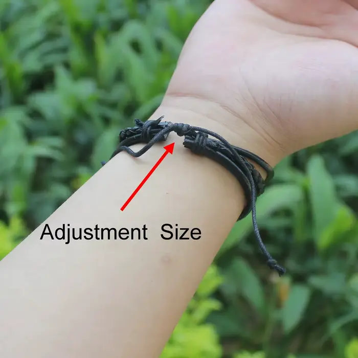 TYO – Bracelet tressé multicouche en cuir pour hommes
