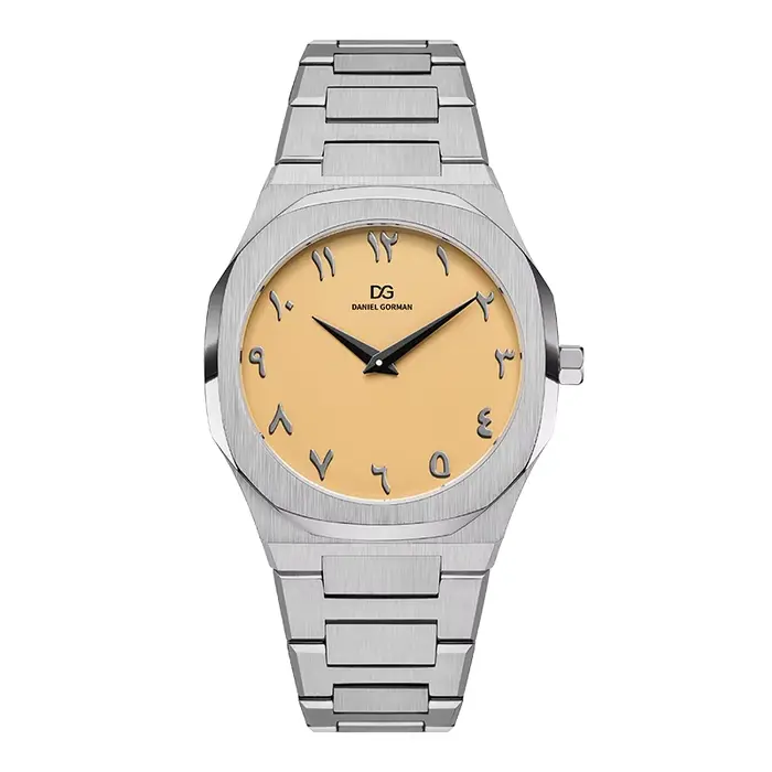Montre de luxe arabe à quartz avec bracelet en acier inoxydable 316