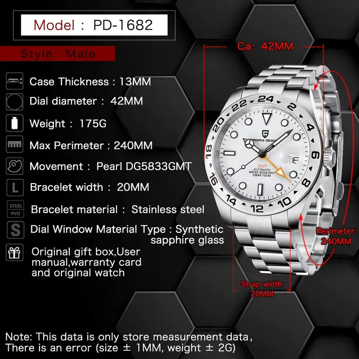 Montre mécanique automatique Pagani Design 2026