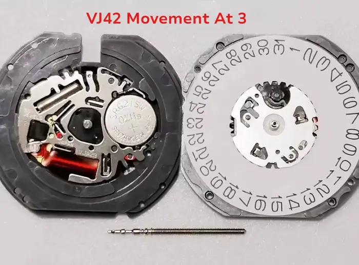 Mouvement VJ42 japonais, nouveau mouvement à quartz VJ42B, 3 aiguilles, date à 3/6 heures, accessoir