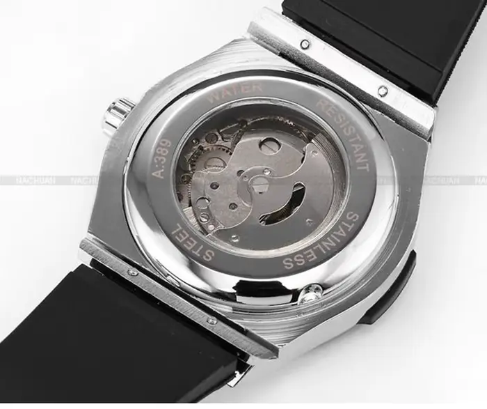 JARAGAR marques argent boîte en acier inoxydable analogique automatique mécanique silicone sport montres pour hommes avec Date