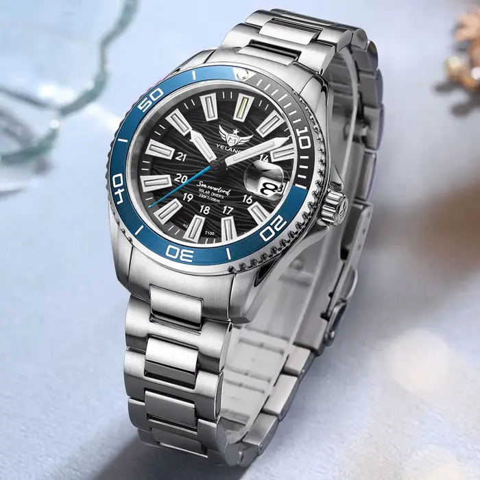 Montre Yelang V1214 Femme Acier Inoxydable Saphir Quartz Élégante Lumineuse Polyvalente Occasions Spéciales