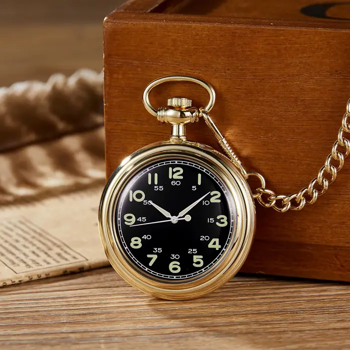Montre de poche classique pour homme avec chaîne automatique et design minimaliste pour occasions spéciales et tous les jours
