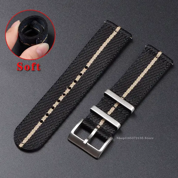 Bracelet de montre en Nylon 20mm 22mm