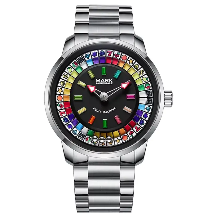 Montre à quartz MARK FAIRWHALE de marque haut de gamme, cadran rotatif à volant d'inertie, diamants 