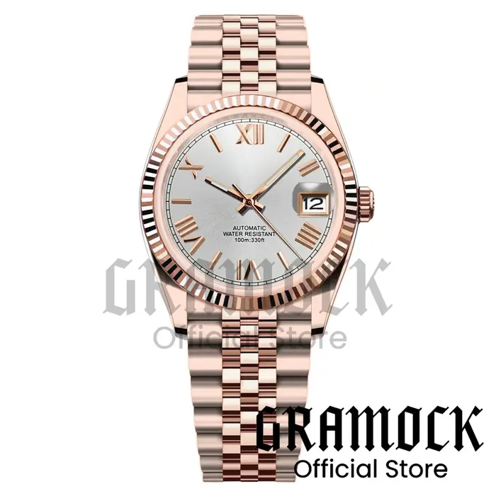 Gramock – montre de luxe bicolore en or Rose pour hommes