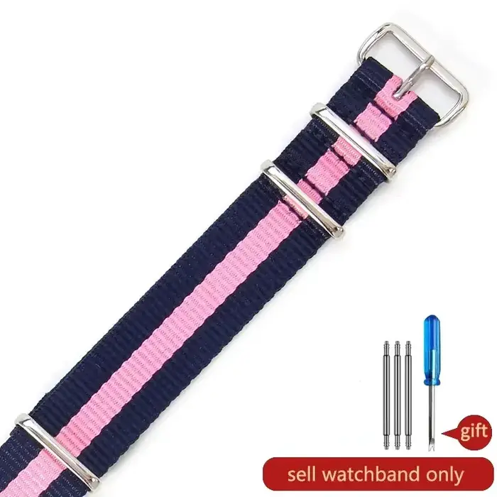 Bracelet de montre tissé en toile de nylon étanche à la transpiration pour hommes et femmes, Daniel 